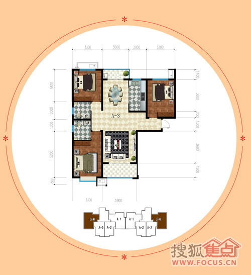 公园时代三居户型图赏析-公园时代-保定搜狐焦点业主论坛