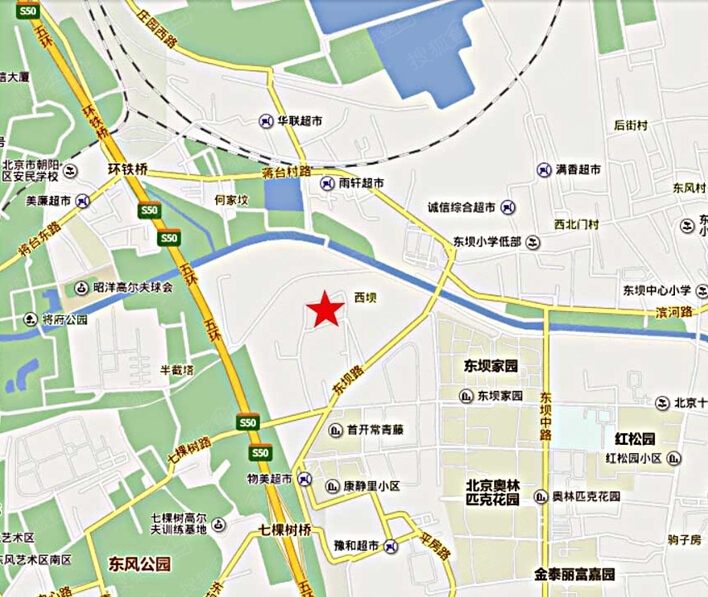 恒大江湾位于朝阳区东坝乡 东至规划单店西路,南至规划西坝南