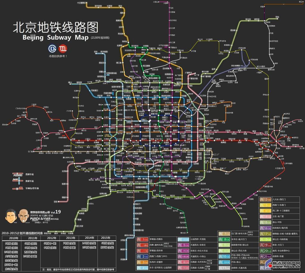 北京地铁2030年规划图