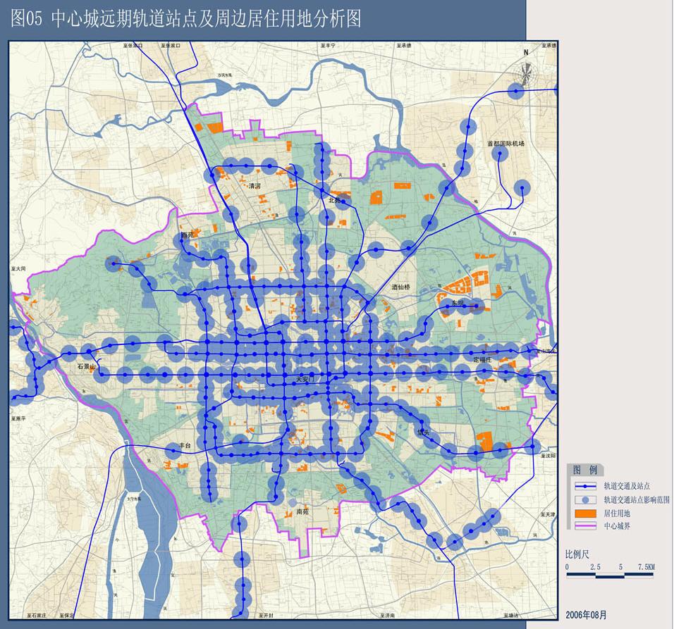 姚家园地区地铁路线规划图