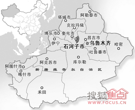 图:新疆兵团酝酿造城运动:10年再造8个县级市     鸟瞰戈壁明珠石河子