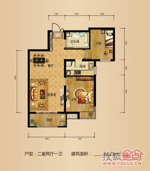 盛世中央公馆所中户型样板间开放:两居94.96平米,三居127.