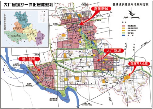 我参照的,是以下几点: 1,官方的规划图;北京业主论坛 大厂 潮白河