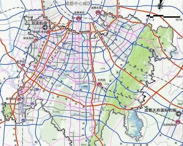 2025年末,建成天府新站,与成都站,成都东站,成都南站,成都西站等共同