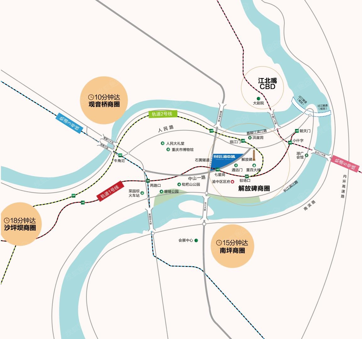 财信·渝中城综合交通路网筑繁华城心生活