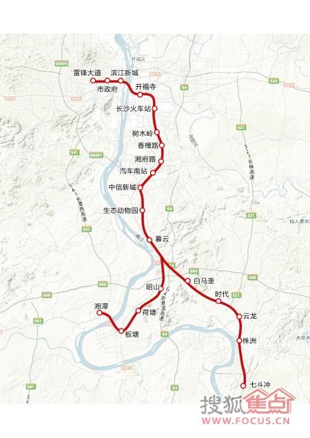 目前,湘江隧道,树木岭隧道城铁线路主要工点已经全部开建.