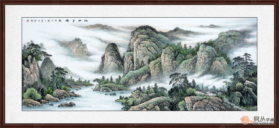 客厅里适合挂什么画?山水画才是最佳的选择