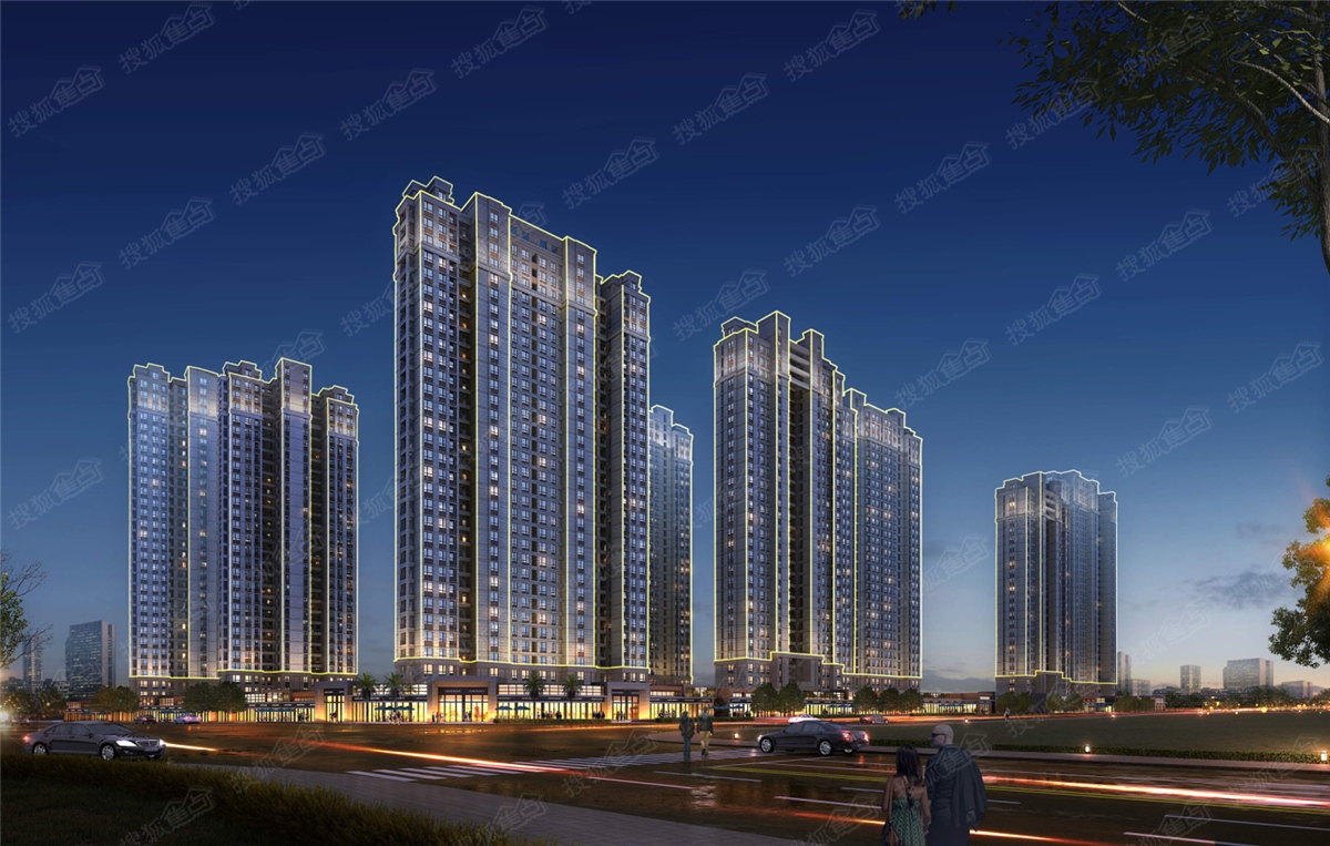 中庚香汇融江夜景效果图