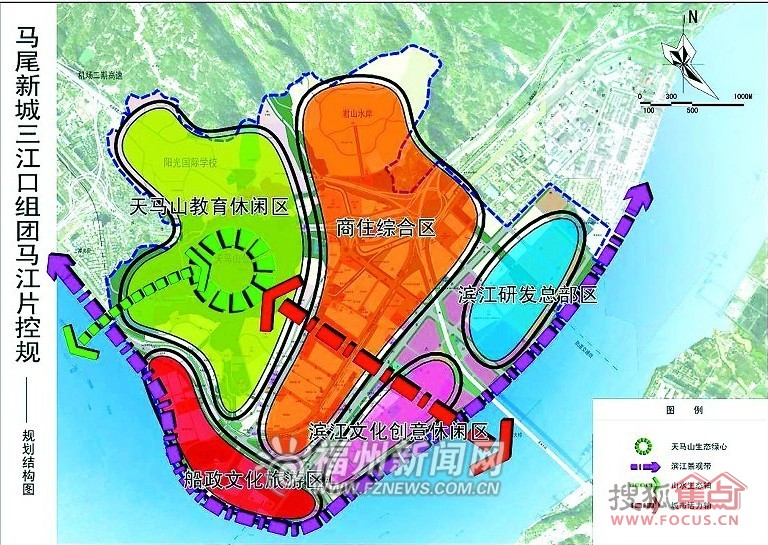 福州马尾新城三江口组团3片区控规出炉