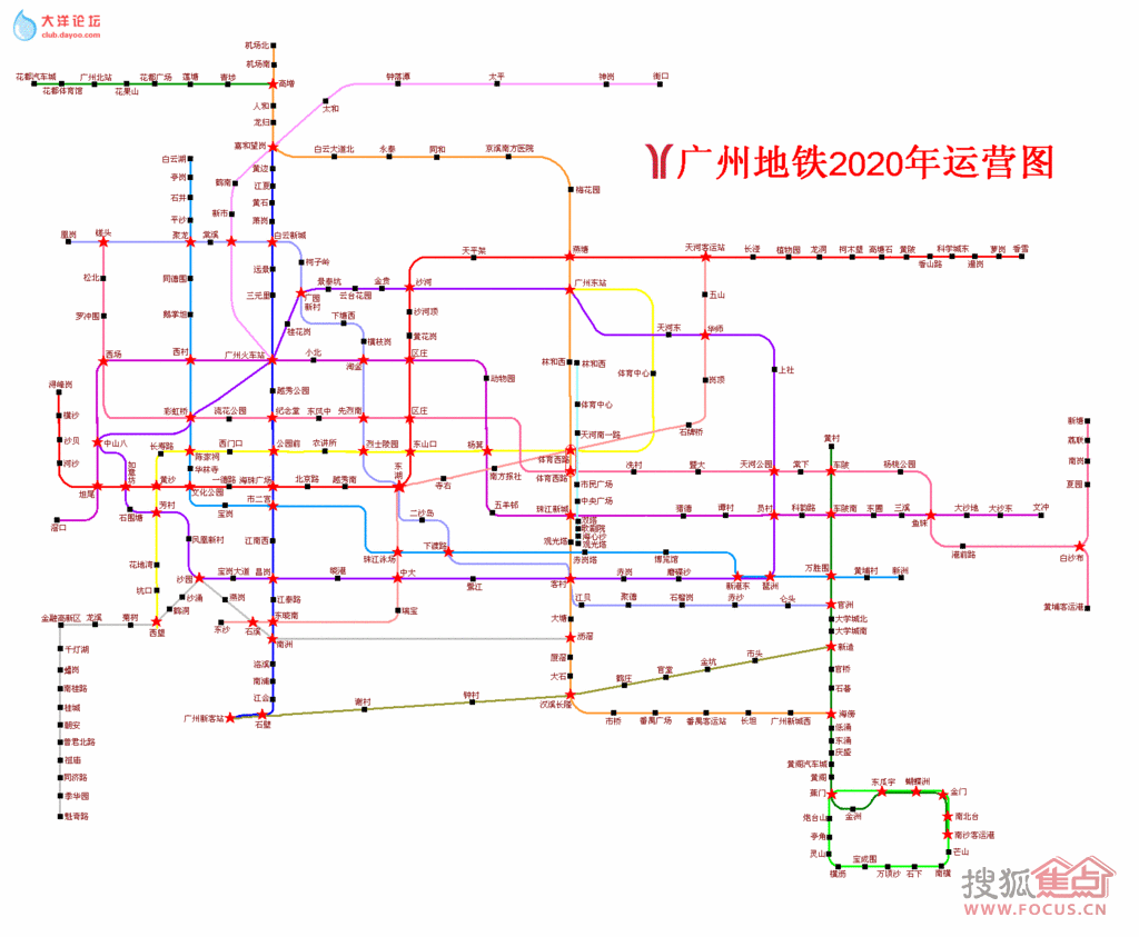 2023年广州地铁图-千图网