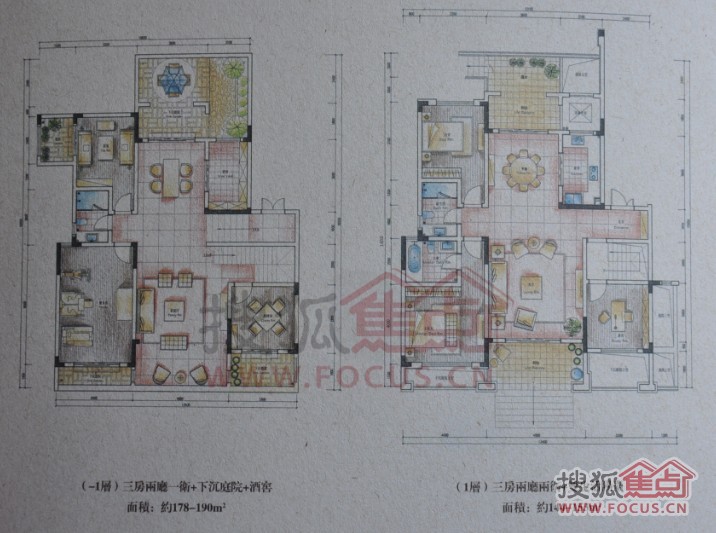 蓝鼎·滨湖假日花园洋房a-1层,1层户型图