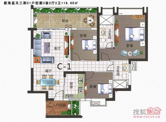 本年度推出c1,c2两栋31层高层精装修住宅,一房,二房,三房户型.