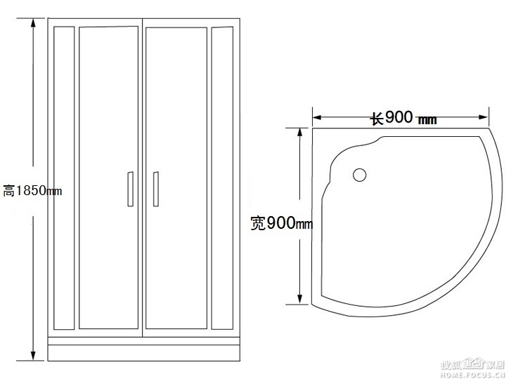 本页主题: 图:圆弧形淋浴房尺寸怎么算?