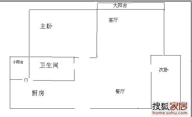 如下图平面图和实拍图,后面房子二层盖瓦的房间顶上形成一条长长的梁