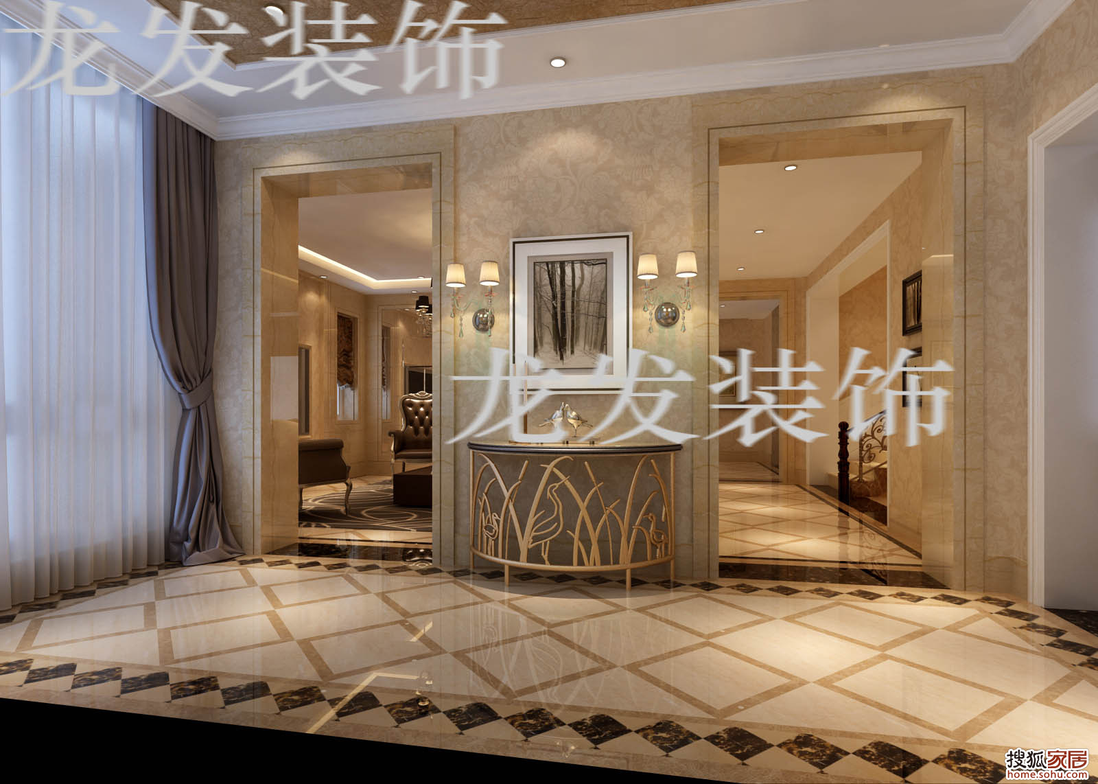 图:豪华独栋别墅欧式案例-龙发装饰工作室-搜狐家居