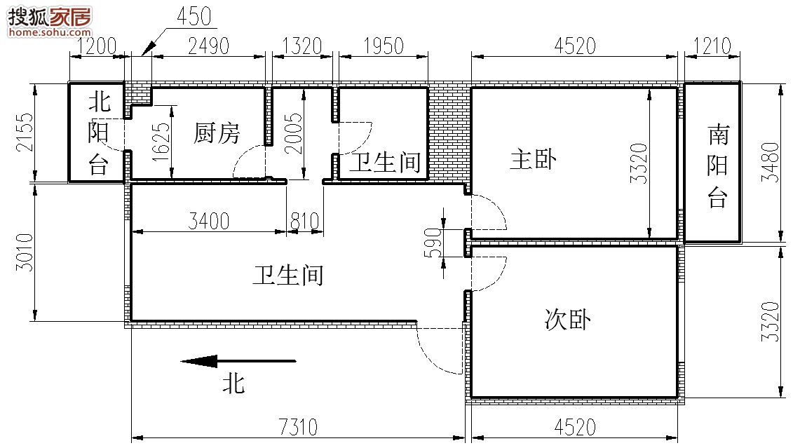 详细尺寸户型图