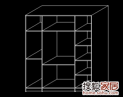 实用衣柜内部结构三维图