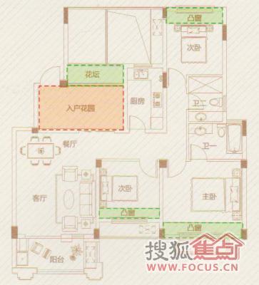 奥克斯盛世华庭电梯花园洋房八套户型图