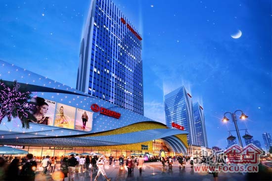 南宁安吉万达广场soho楼体效果图