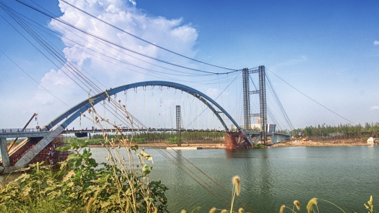 7月29日,巴溪洲,将于8月竣工的巴溪洲景观联络大桥.