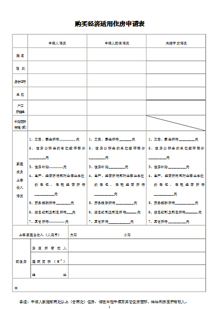 经济适用房申请_经济适用房收入标准
