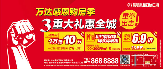 万达金街商铺带租约销售
