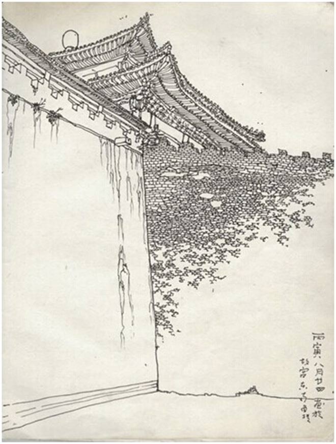 北京故宫手绘速写