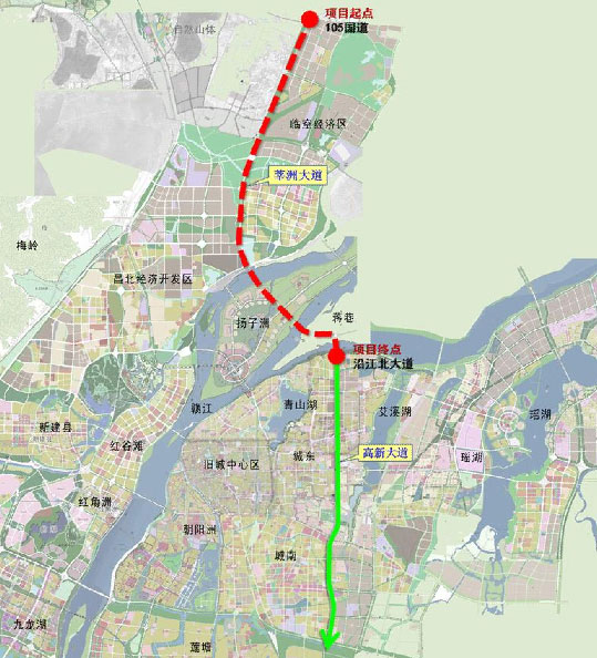 昌规划莘洲大道快速路高新20分钟直达临空经济区