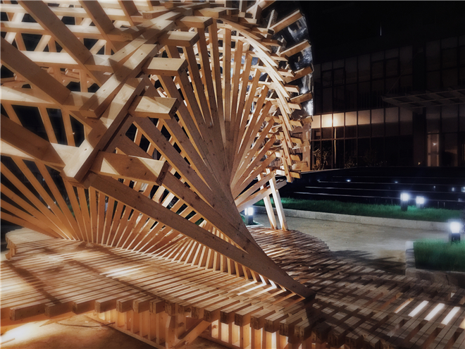 上海设计之都活动周 木扇亭演绎当代的榫卯结构