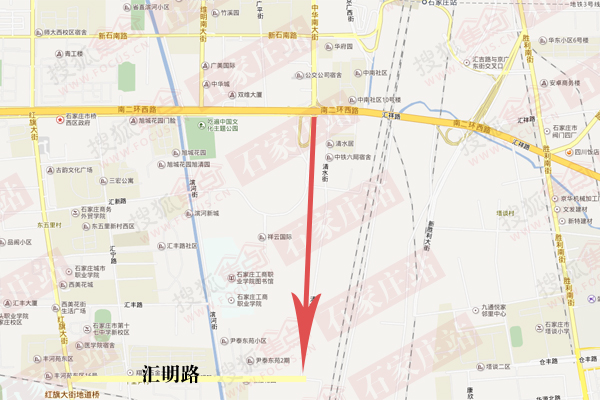中华大街南延工程示意图