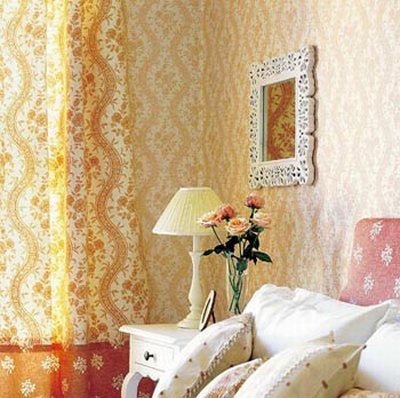 精致的暖橙色布艺 展现温馨的卧室空间(组图)