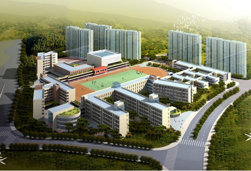 麓谷明德学校鸟瞰图