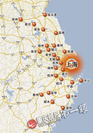 长江三角洲地区区域规划公布25城市明确定位