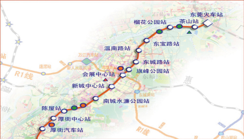 再等5年时间,市民就可以搭乘东莞市轨道交通r2线享受快速出行的生活