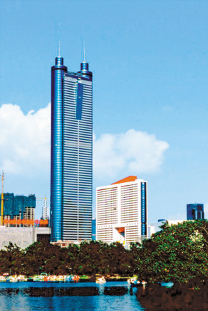 地王大厦是深圳的重要标志之一.
