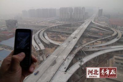 石家庄中华北大街北二环立交桥施工照片曝光
