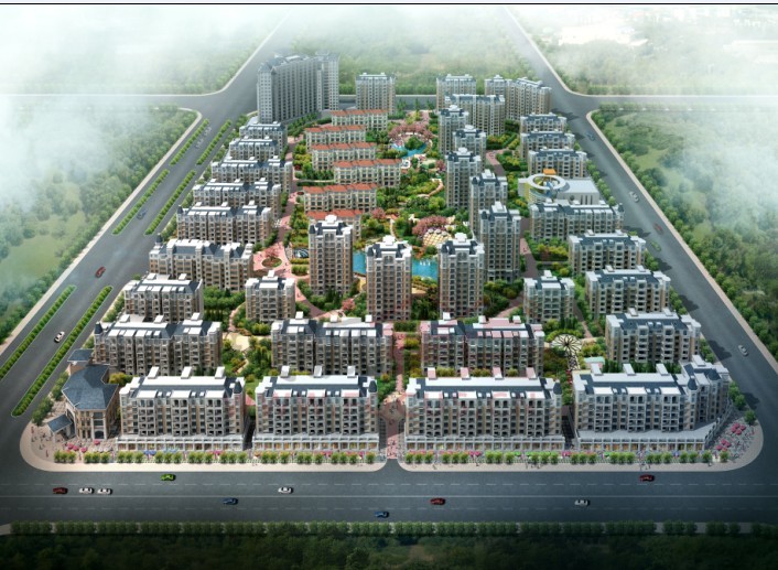 丽景天成鸟瞰图