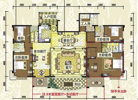 甚至600平方米以上的大平层户型