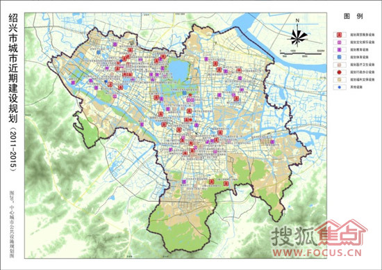中心城市公共设施规划图