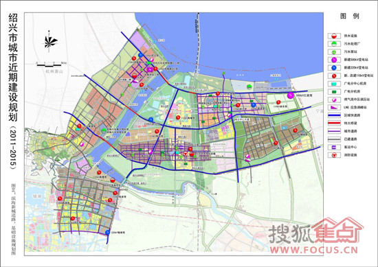 滨海新城道路基础设施规划图