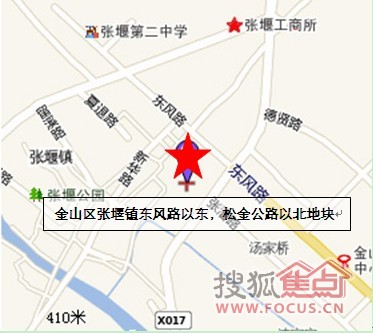 金山区张堰镇东风路以东,松金公路以北