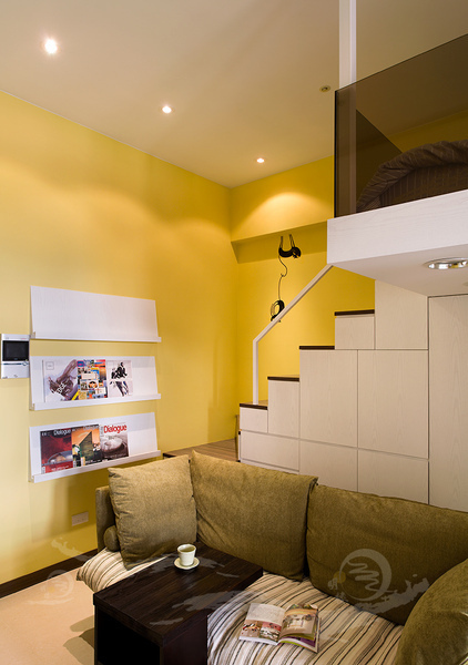 小户36平米暖黄色清新淡雅的单身公寓