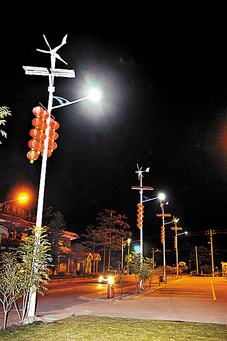 花都梯面镇村村通路灯