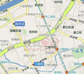 江南大道位于广州城区南部.