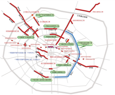 成都东二环建全高架 城区交通迎史上考验