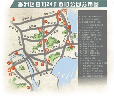 香洲区首批24个街心公园 预计在11月份前完工