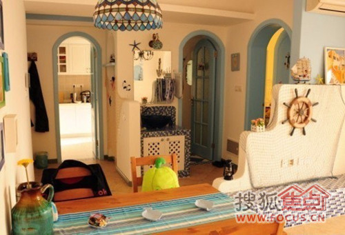 一室一厅时尚温馨小房子 地中海简约装修风格