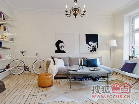 流行与古典混搭跨时空 家装87平完美小公寓