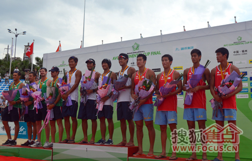 男子组颁奖仪式，中国队获得季军