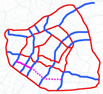 武汉快速路网规划示意图